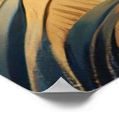 Ein Zebra in der frühen Nacht Poster (Ecke)