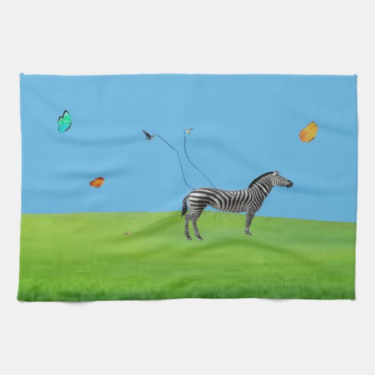Ein Zebra Küchentücher zu zerstören (Horizontal)