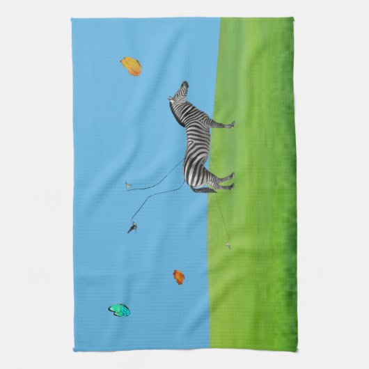 Ein Zebra Küchentücher zu zerstören (Vertikal)