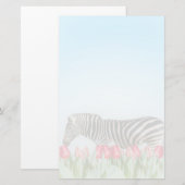 Ein Zebra unter den Tulpen Briefpapier (Vorne/Hinten)