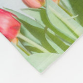 Ein Zebra unter den Tulpen Fleecedecke (Ecke)