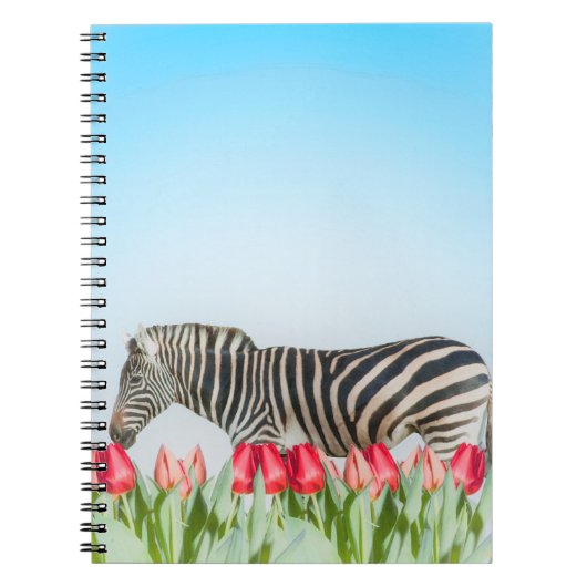 Ein Zebra unter den Tulpen Notizblock (Vorderseite)