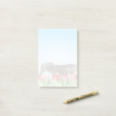 Ein Zebra unter den Tulpen Post-it Klebezettel (Auf Schreibtisch)