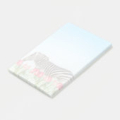 Ein Zebra unter den Tulpen Post-it Klebezettel (angewinkelt)