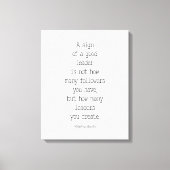 Ein Zeichen eines guten Führers, Mahatma Gandhi Leinwanddruck (Vorderseite)