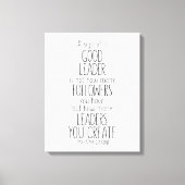 Ein Zeichen eines guten Führers, Mahatma Gandhi Zi Leinwanddruck (Vorderseite)