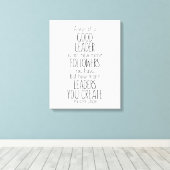 Ein Zeichen eines guten Führers, Mahatma Gandhi Zi Leinwanddruck (Insitu (Holzboden))