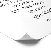 Ein Zeichen eines guten Führers, Mahatma Gandhi Zi Poster (Ecke)