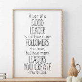 Ein Zeichen eines guten Führers, Mahatma Gandhi Zi Poster