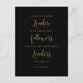 Ein Zeichen eines guten Führers, Mahatma Gandhi Zi Postkarte