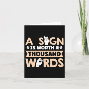 Ein Zeichen ist es wert, tausend Worte amerikanisc Karte