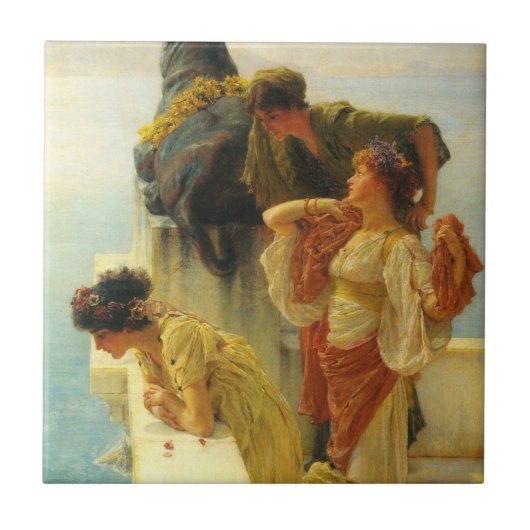 Ein Zeichen von Sir Lawrence Alma-Tadema Fliese (Vorderseite)
