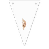 ein zeichn einer Blume mit Blätter darauf Wimpelkette (Erste Fahne)