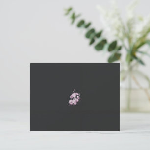 ein zeichn einer Pflanze mit violetten Blumen Postkarte