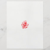 ein zeichn einer roten Blume auf weißem Hintergrun (Vorderseite)