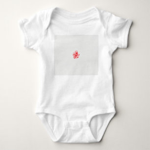 ein zeichn einer roten Blume auf weißem Hintergrun Baby Strampler