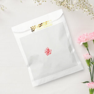 ein zeichn einer roten Blume auf weißem Hintergrun Geschenktütchen