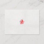 ein zeichn einer roten Blume auf weißem Hintergrun Platzkarte (Rückseite)