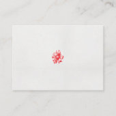 ein zeichn einer roten Blume auf weißem Hintergrun Platzkarte (Vorderseite)