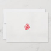 ein zeichn einer roten Blume auf weißem Hintergrun Save The Date (Vorderseite)