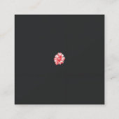 ein zeichn einer roten Blume auf weißem Hintergrun Treuekarte (Rückseite)