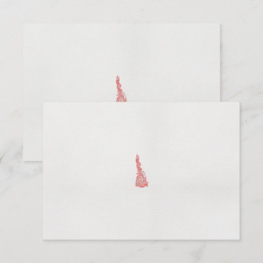 ein zeichn eines Vogels mit Blume darauf Dankeskarte (Vorne/Hinten)