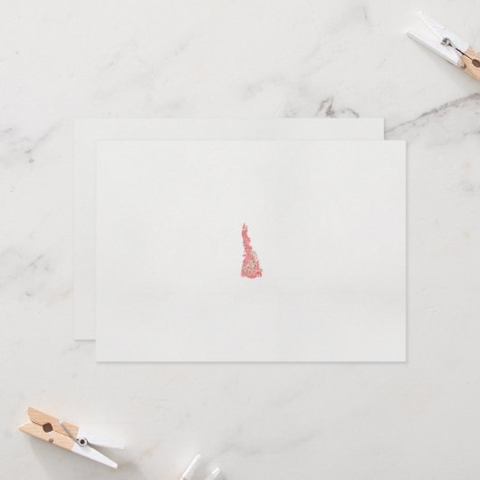 ein zeichn eines Vogels mit Blume darauf Einladung (Vorderseite/Rückseite Beispiel)