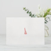 ein zeichn eines Vogels mit Blume darauf Save The Date (Stehend Vorderseite)