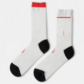 ein zeichn eines Vogels mit Blume darauf Socken (Linkes Detail)