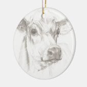 Ein Zeichnen einer jungen Kuh Keramikornament (Links)