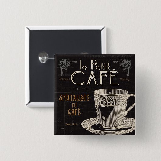 Ein zeitgenössischer Tasse Kaffee Button (Vorne & Hinten)