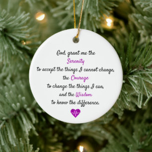 Ein zeitloses, friedliches Gebet Keramik Ornament
