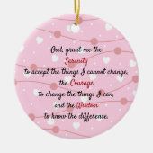 Ein zeitloses, friedliches Gebet Keramik Ornament (Vorne)