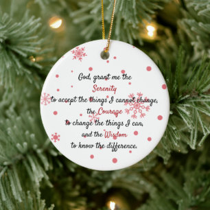 Ein zeitloses, friedliches Gebet Keramik Ornament
