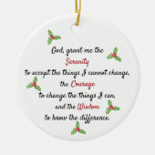 Ein zeitloses, friedliches Gebet Keramik Ornament (Vorne)