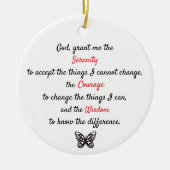 Ein zeitloses, friedliches Gebet Keramik Ornament (Vorne)