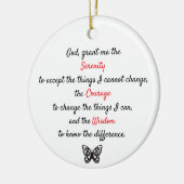 Ein zeitloses, friedliches Gebet Keramik Ornament (Links)