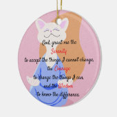 Ein zeitloses, friedliches Gebet Keramik Ornament (Links)