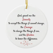 Ein zeitloses, friedliches Gebet Keramik Ornament (Vorne)