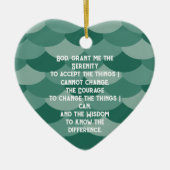 Ein zeitloses, friedliches Gebet Keramik Ornament (Vorne)