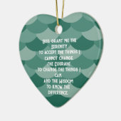 Ein zeitloses, friedliches Gebet Keramik Ornament (Links)