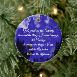 Ein zeitloses, friedliches Gebet Keramik Ornament