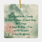 Ein zeitloses, friedliches Gebet Keramikornament (Vorderseite)