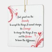 Ein zeitloses, friedliches Gebet Keramikornament (Links)