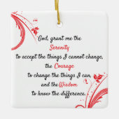 Ein zeitloses, friedliches Gebet Keramikornament (Vorderseite)