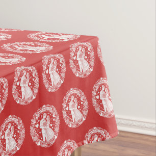 Ein zeitloses Vintage-Valentinstag Tischdecke