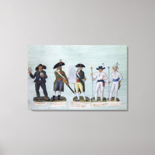 Ein Zeitungs-Verkäufer, ein Bürger bereit zu Leinwanddruck