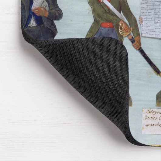 Ein Zeitungs-Verkäufer, ein Bürger bereit zu Mousepad (Ecke)