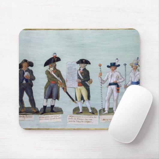 Ein Zeitungs-Verkäufer, ein Bürger bereit zu Mousepad (Mit Mouse)