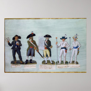 Ein Zeitungs-Verkäufer, ein Bürger bereit zu Poster